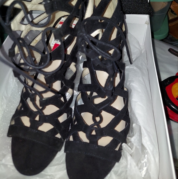 NWT 9west Authority Black Sandals - Picture 6 of 11